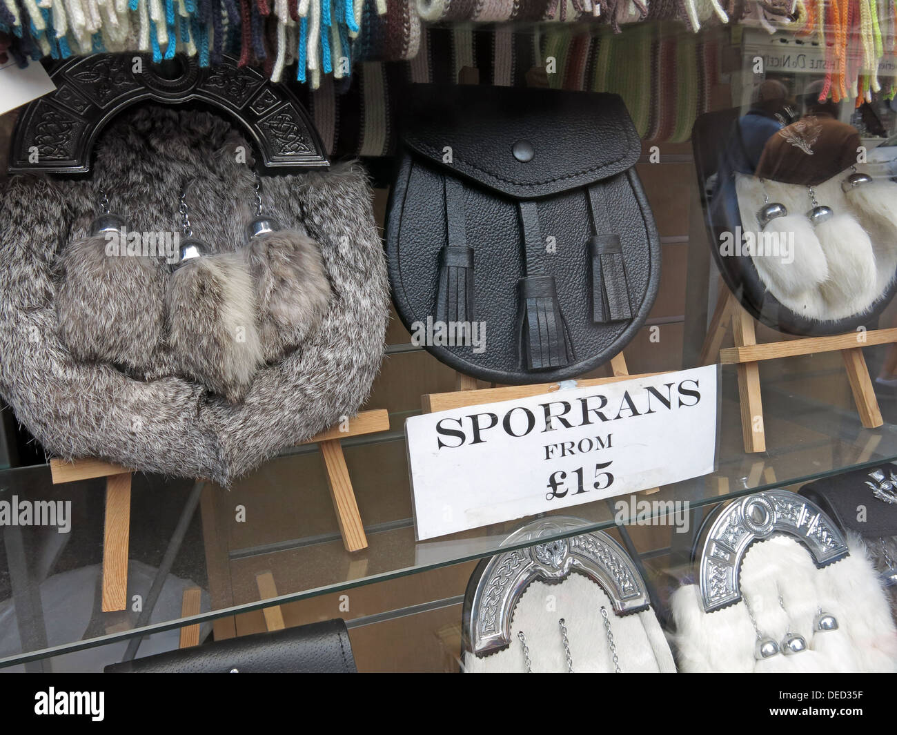 The Sporran Shop Royal Mile Edinburgh Old Town Scotland UK Stock Photo