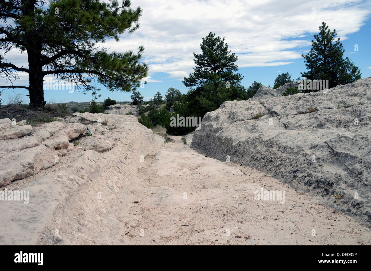 Oregon Trail ruts near Guernsey, WY, a National Historic
