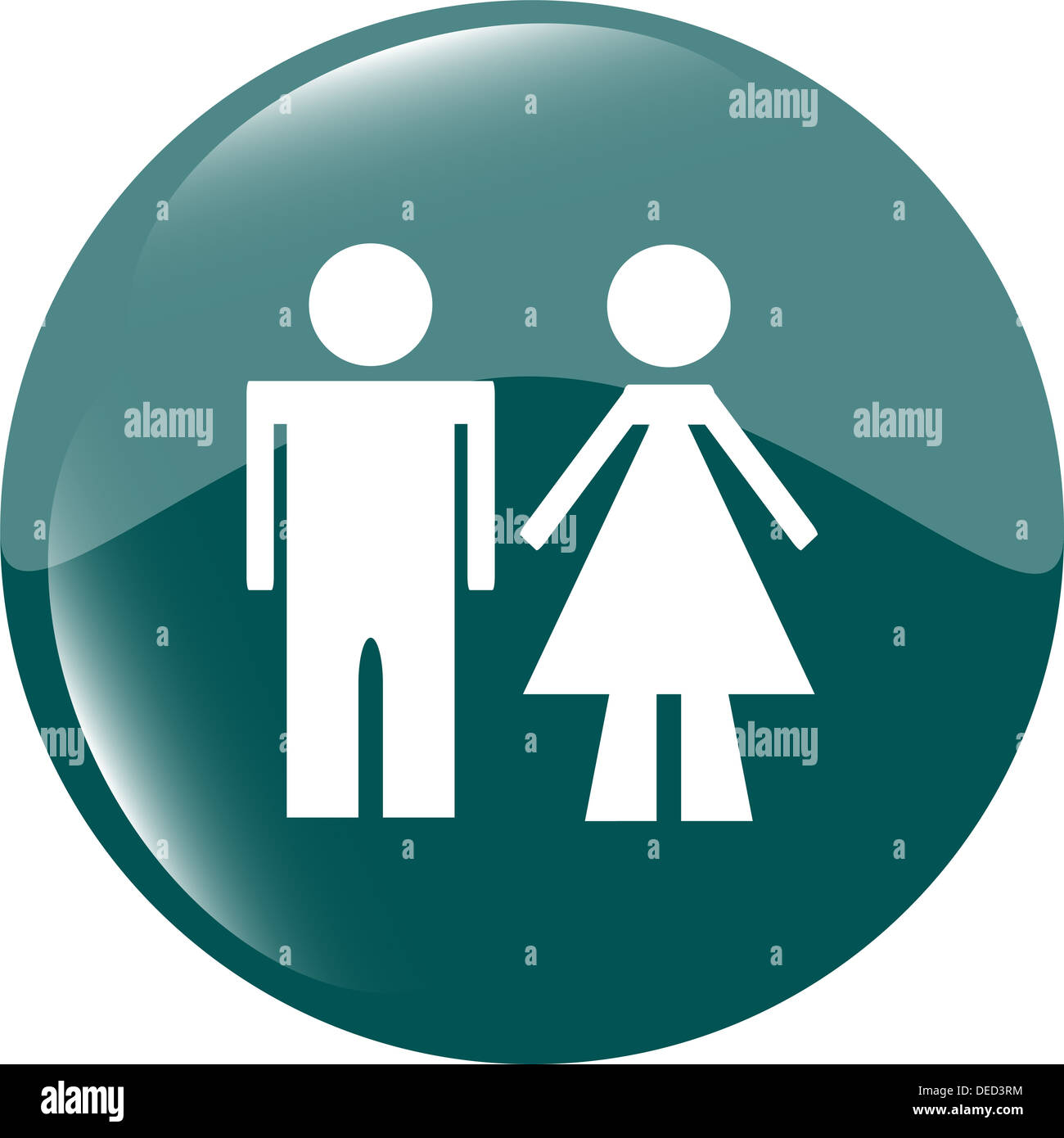 icon toilet button, Man and Woman Stock Photo
