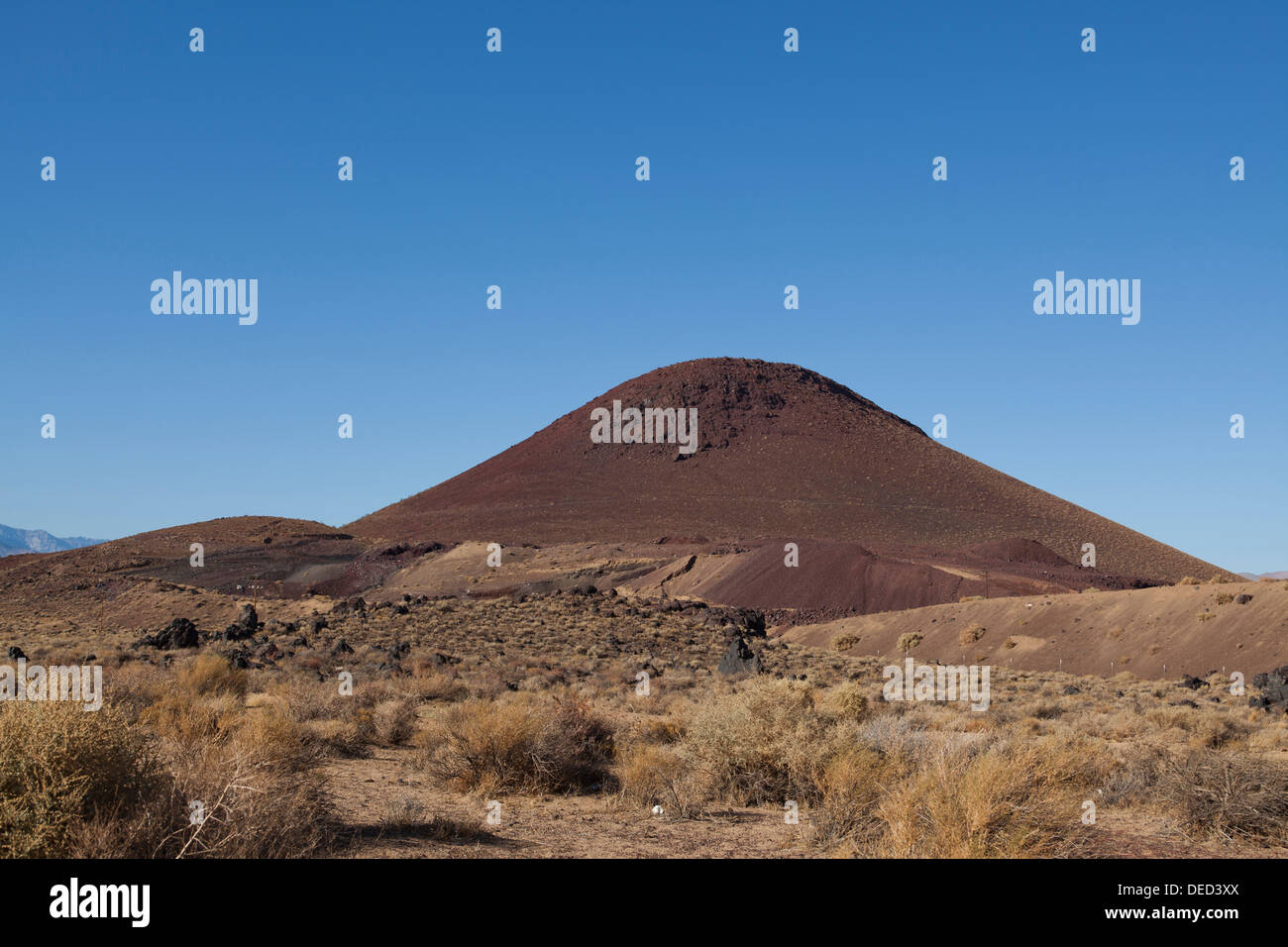 Desert volcano cinder cone - California, USA Stock Photo