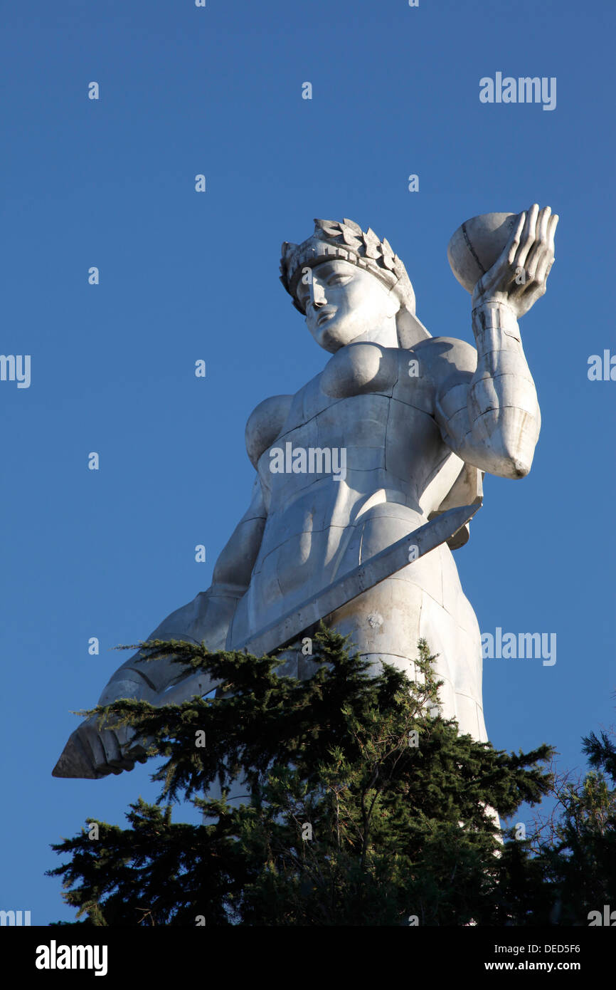 Tbilisi, Georgia, the monumental statue of Mother of Georgia Stock Photo