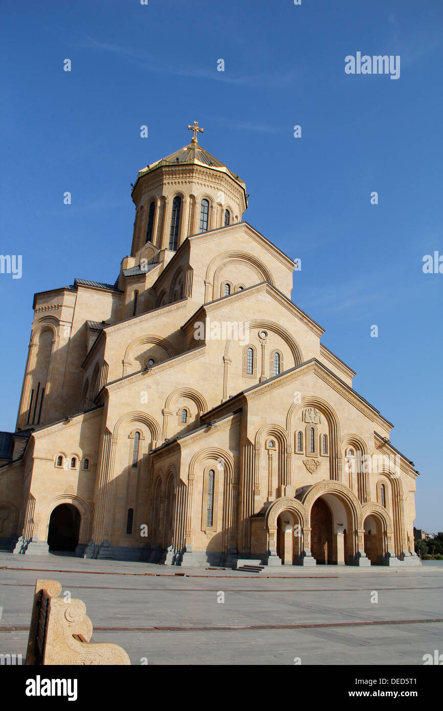 Tbilisi, Georgia, Sameba cathedral on the hill Elia Stock Photo