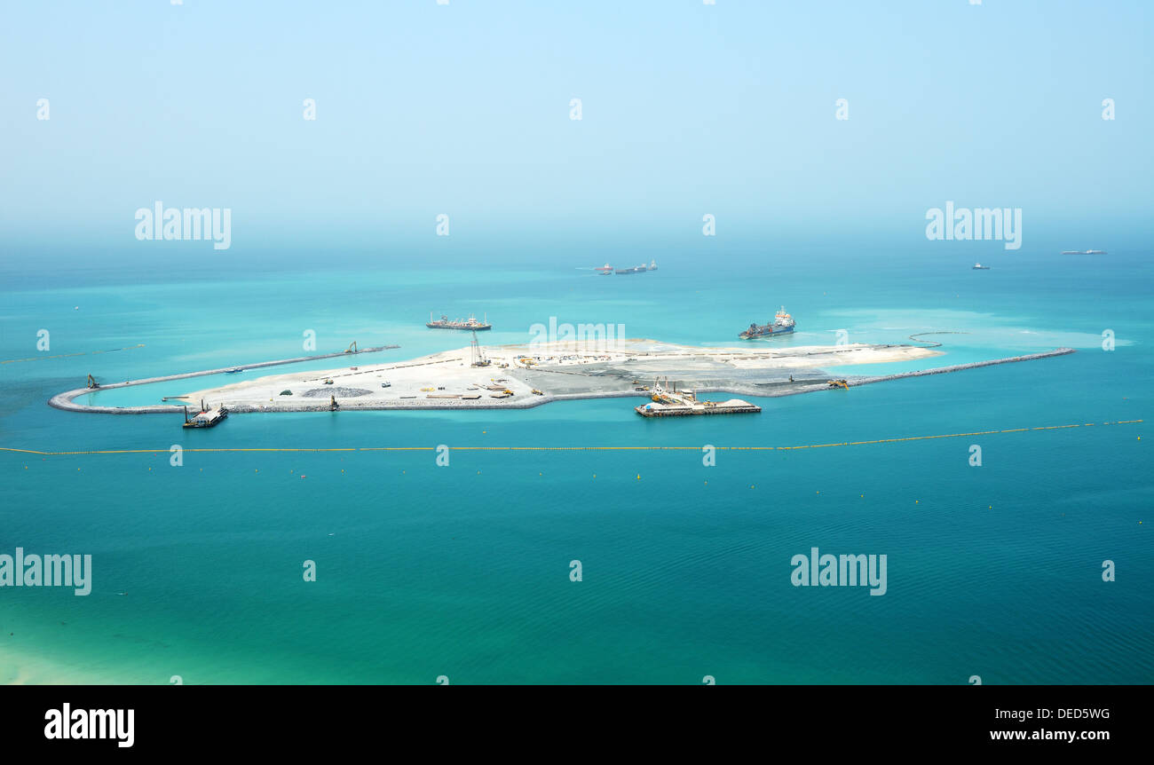 The construction of the US$1.63bn Bluewaters Island project where will be the 210-metre Dubai Eye on September 11, 2013, UAE Stock Photo