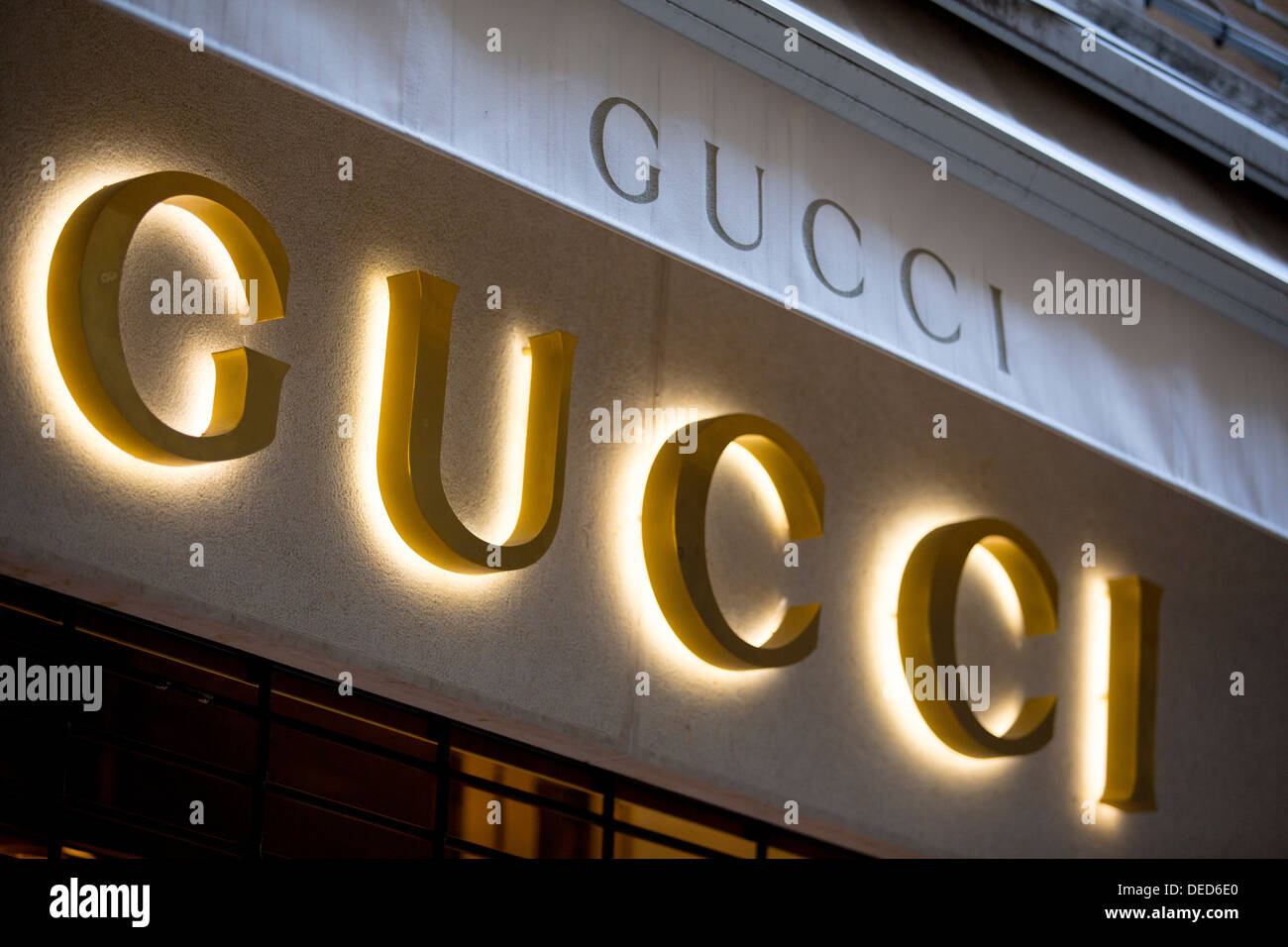 GUCCI, STORE FRONT. VENICE, ITALY Stock 