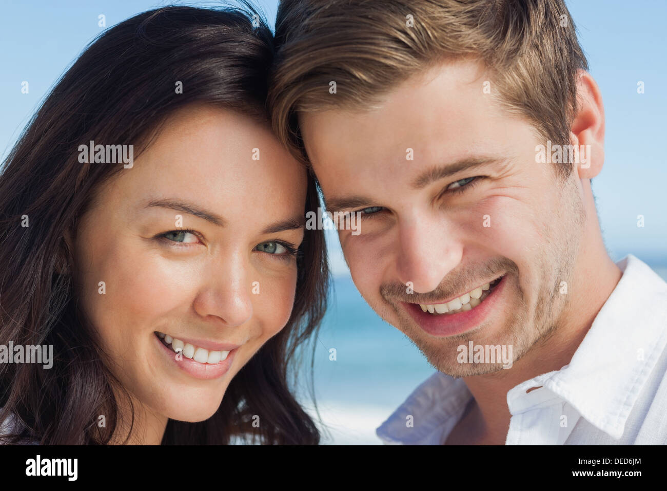 Close up view of couple smiling Stock Photo