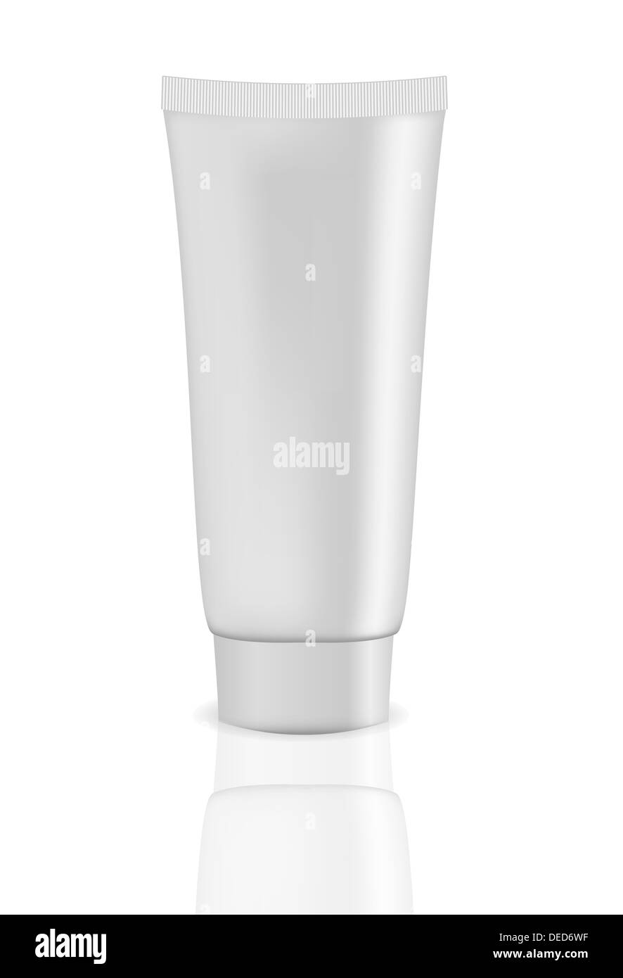 White cream tube vector illustration Stock Photo - Alamy