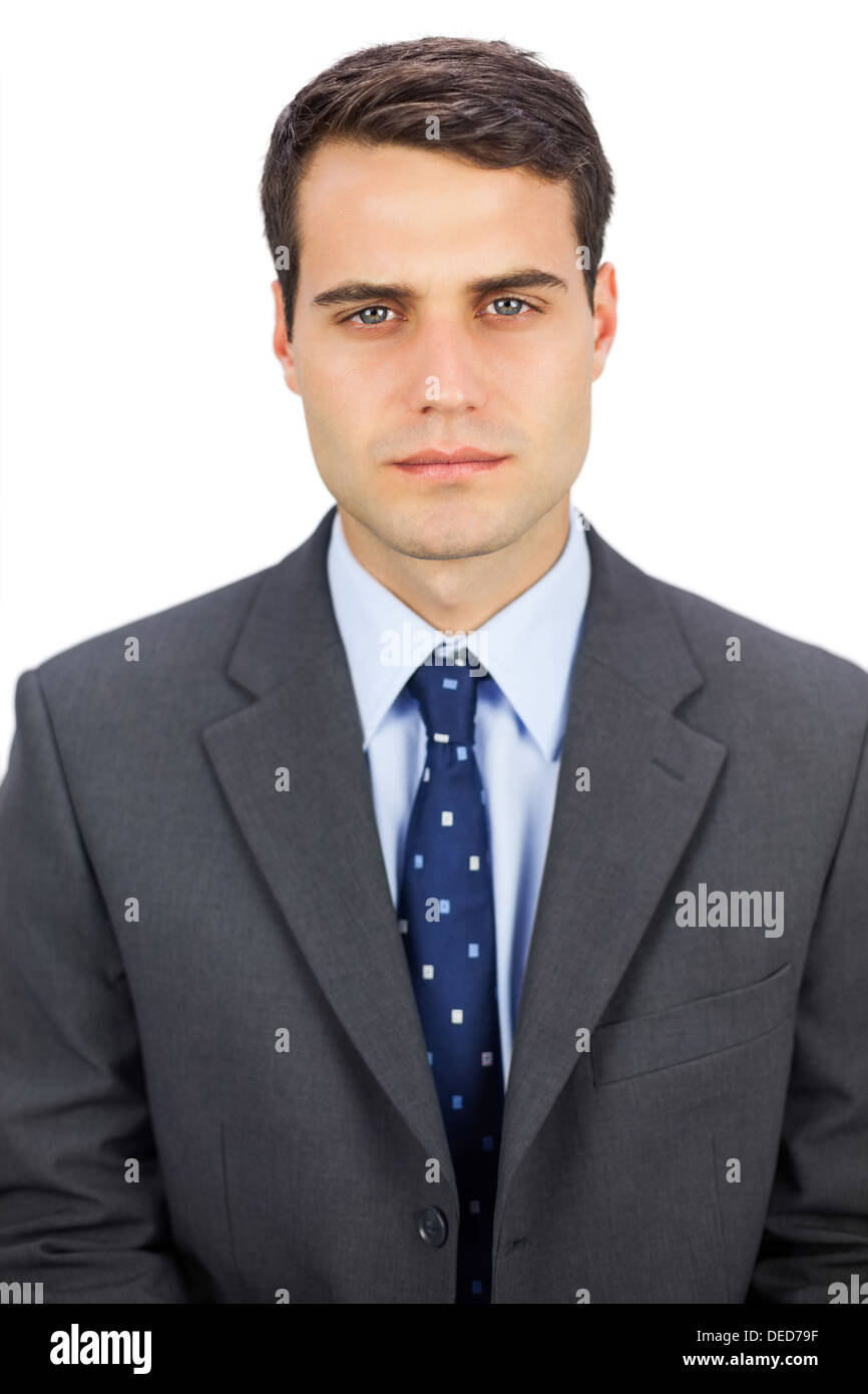 Serious businessman looking at camera Stock Photo