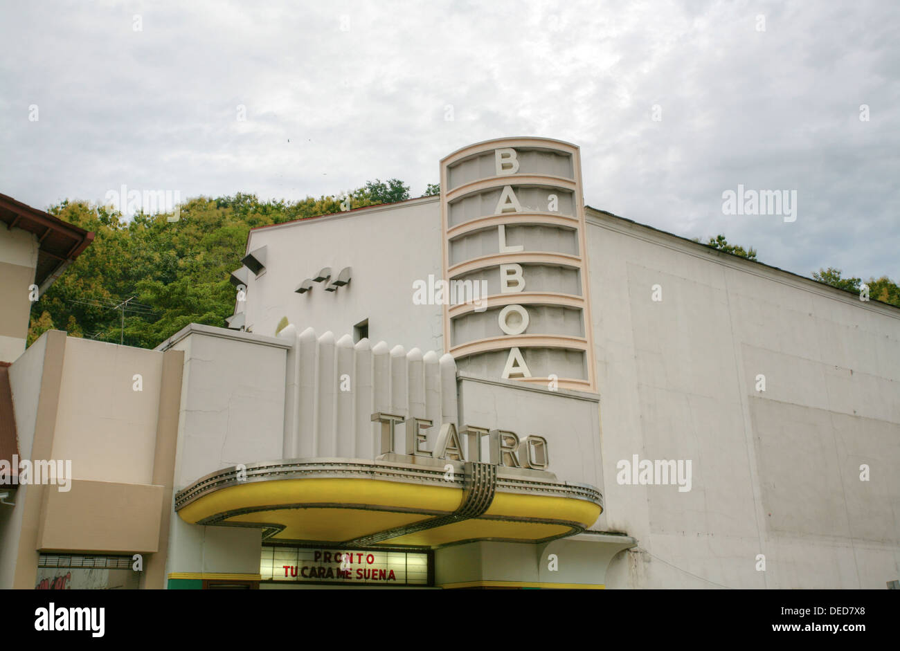 PANAMA CITY-AUG31: Balboa Theather. Constructed in 1946 to entertain all the residents of Panama City. Its considered one of the Stock Photo