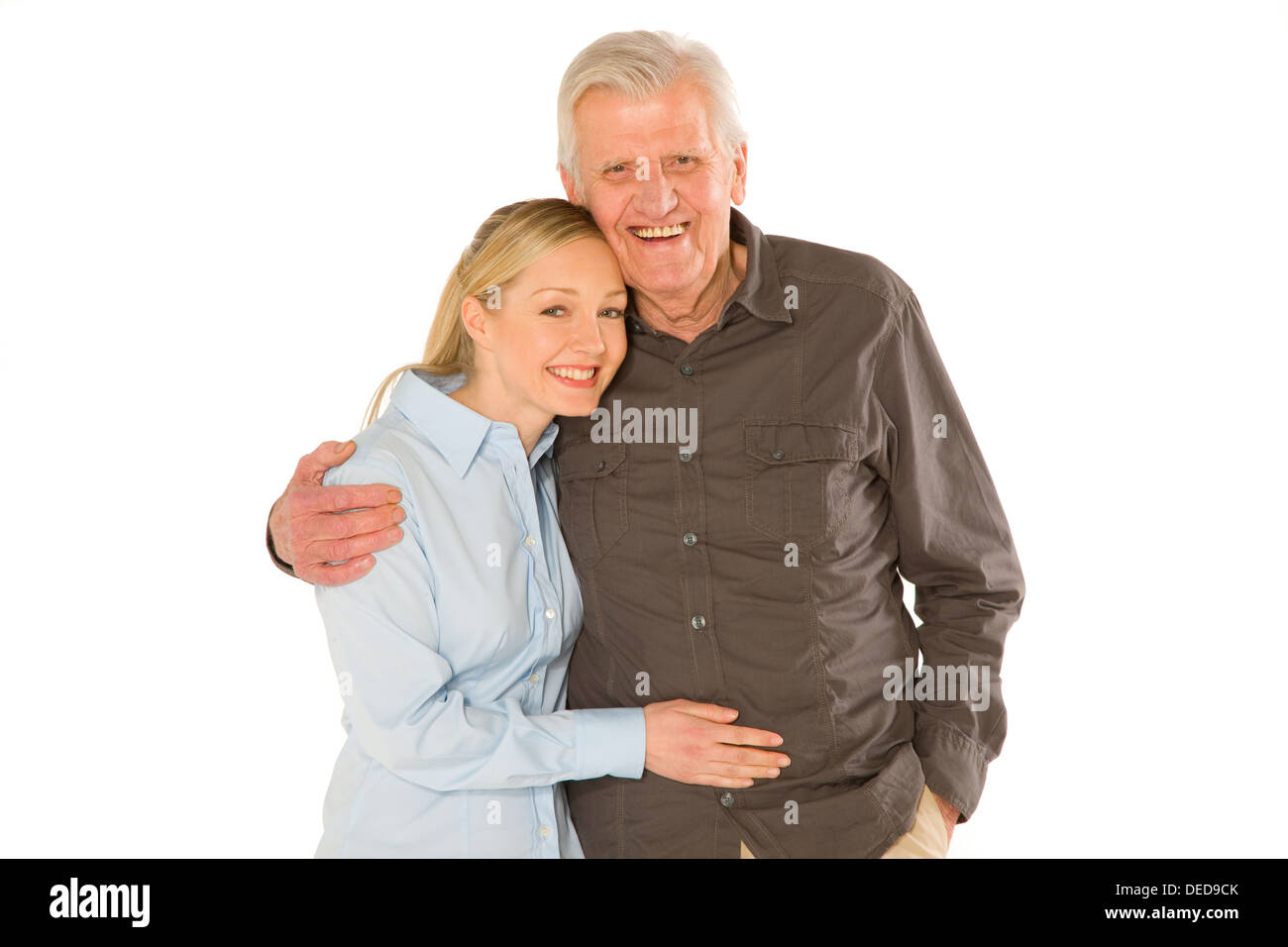 father in law with daughter in law Stock Photo