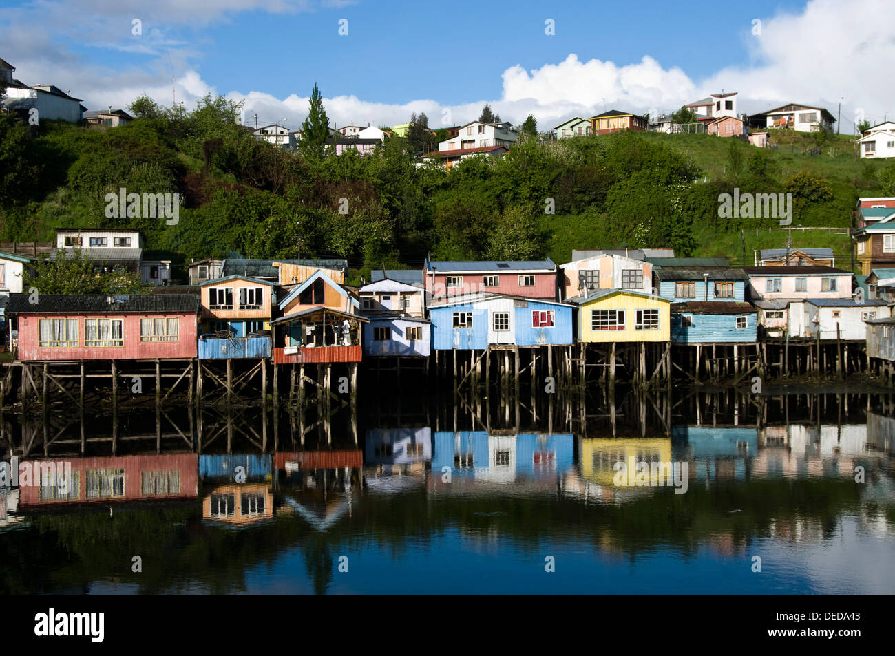 Chile. Chiloe island. Stilt houses in Castro city Stock Photo Alamy
