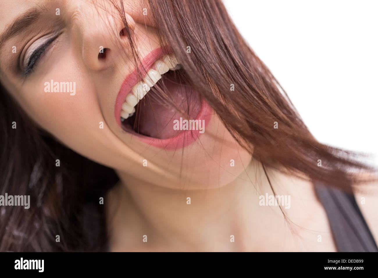 Annoyed young woman screaming on hi-res stock photography and images ...
