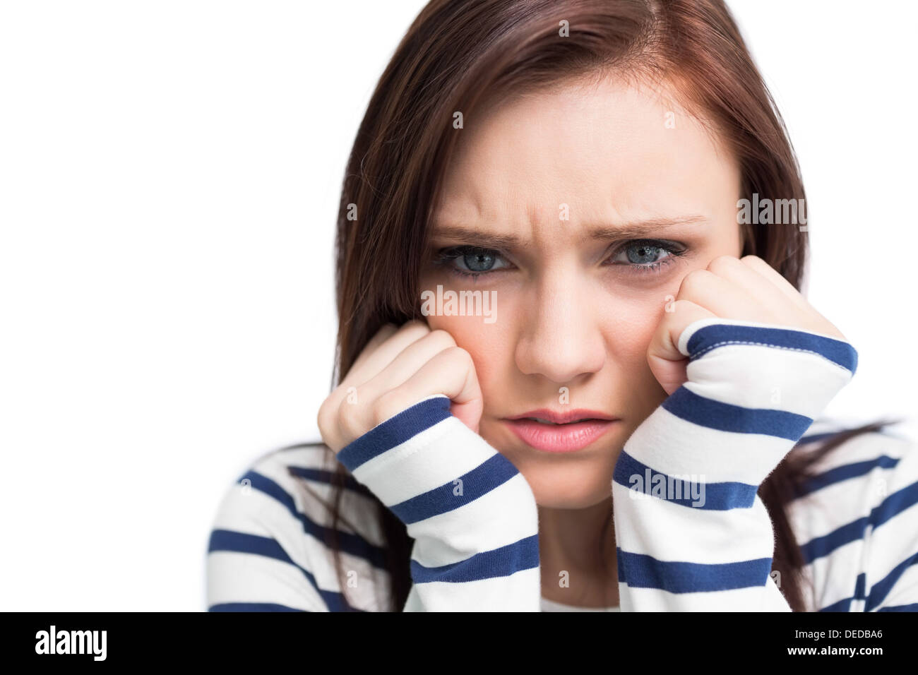 Close up young brunette hi-res stock photography and images - Alamy