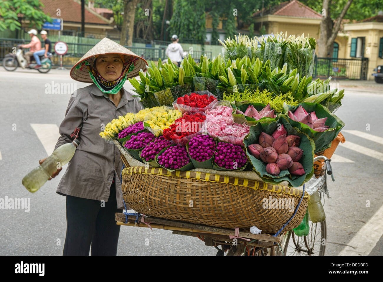 flower vendor in Hanoi, Vietnam Stock Photo Alamy