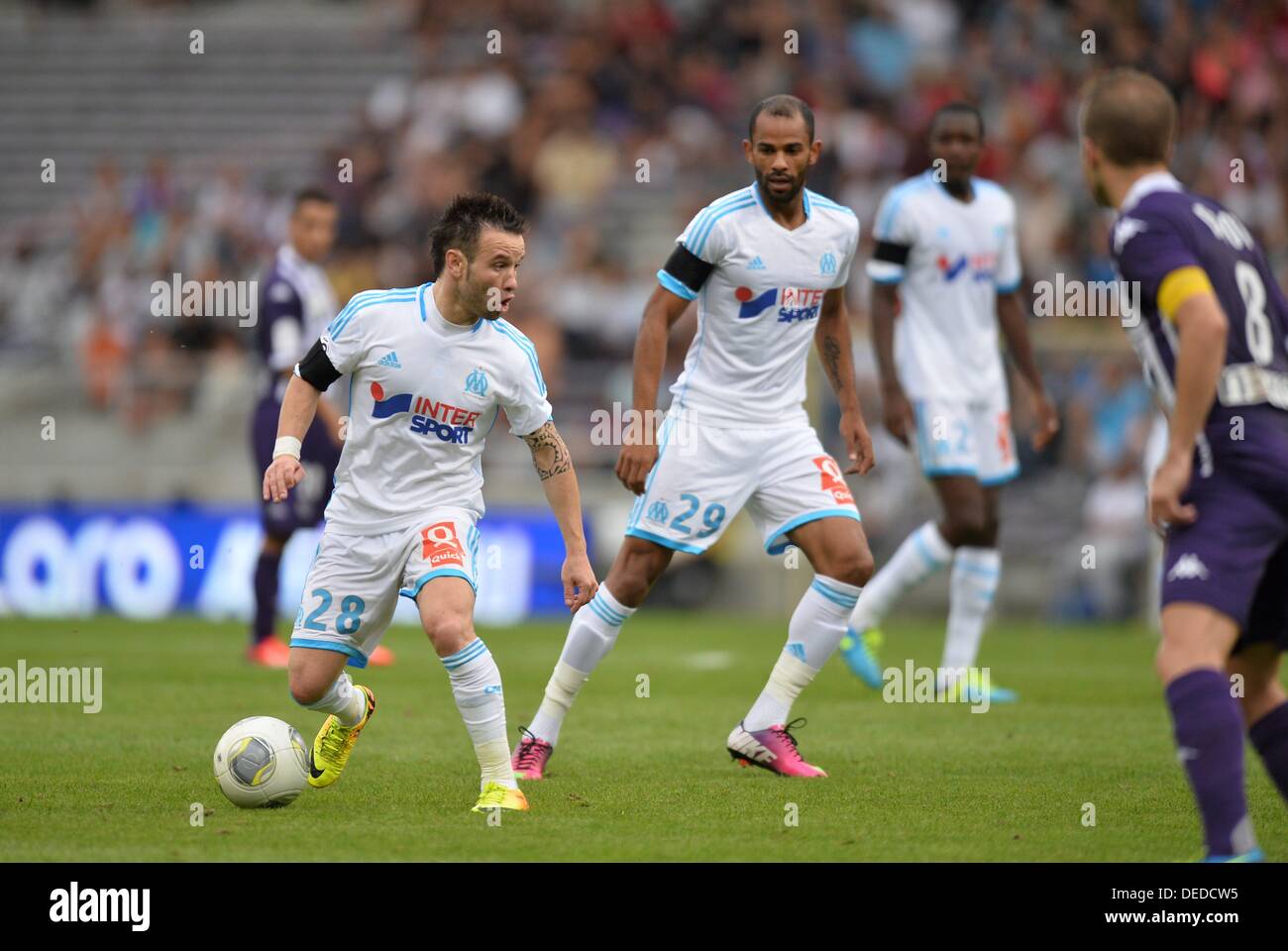 Toulouse, France. 14th Sep, 2013. French Leagie 1 football. Toulouse versus  Olympique Marseilles. Mathieu Valbuena (om) Credit: Action Plus  Sports/Alamy Live News Stock Photo - Alamy