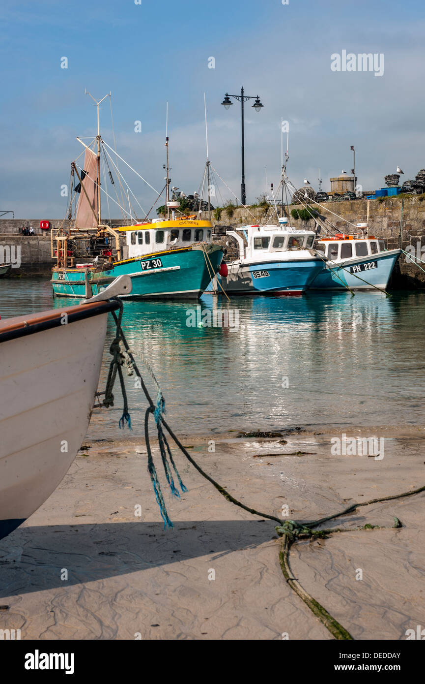 NEWQUAY, CORNWALL, UK, - JUNE 10, 2009:  Boats in Newquay Harbour Stock Photo