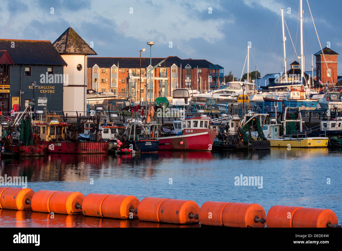 Boats moored in Swansea Marina, Wales Stock Photo Alamy