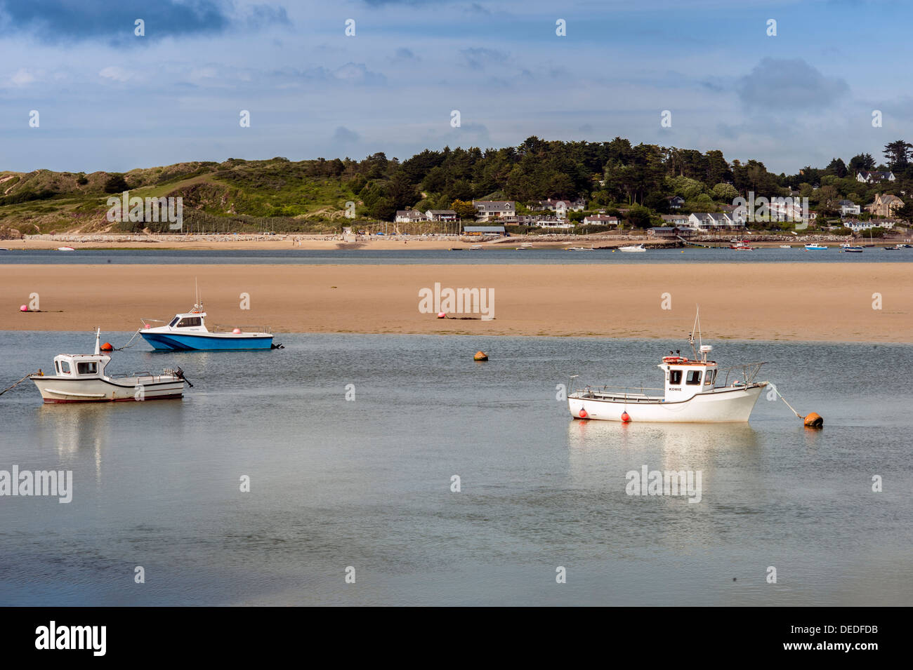 View across River Camel at Padstow, Cornwall Stock Photo Alamy