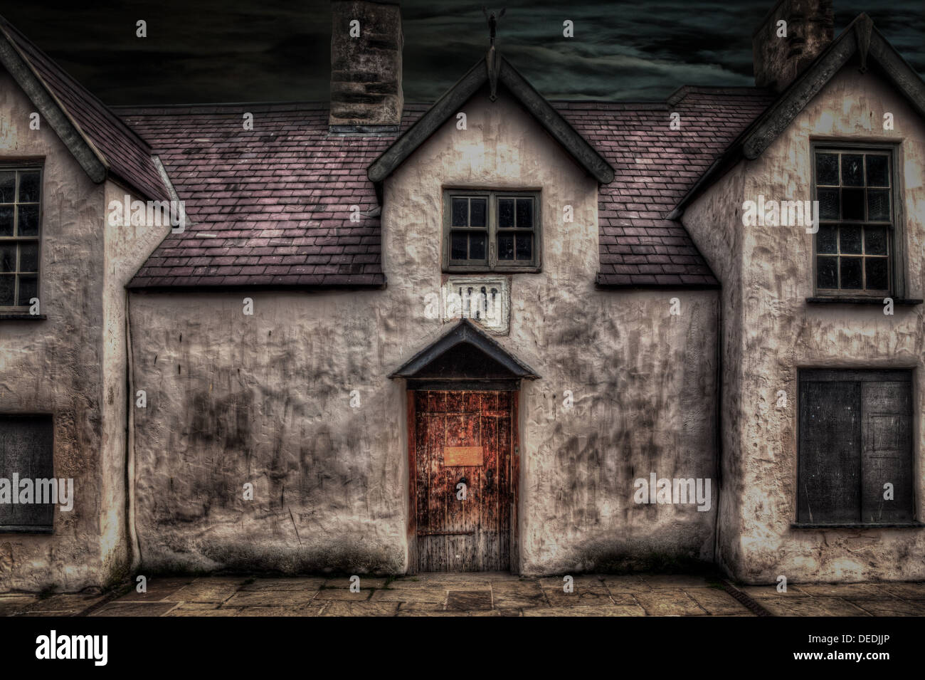 Genuine haunted house with two ghosts! Stock Photo