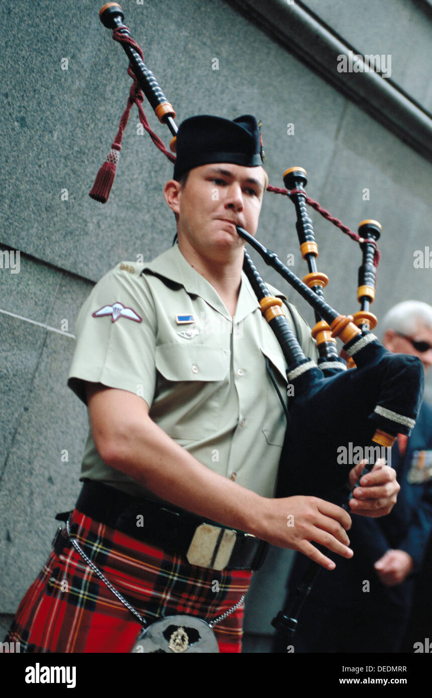 Man playing bagpipe Stock Photo Alamy