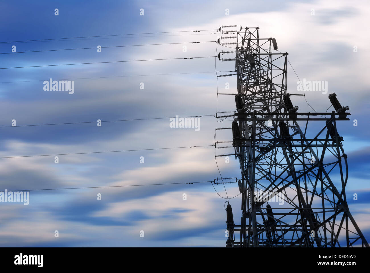 Power tower in the sky background Stock Photo - Alamy
