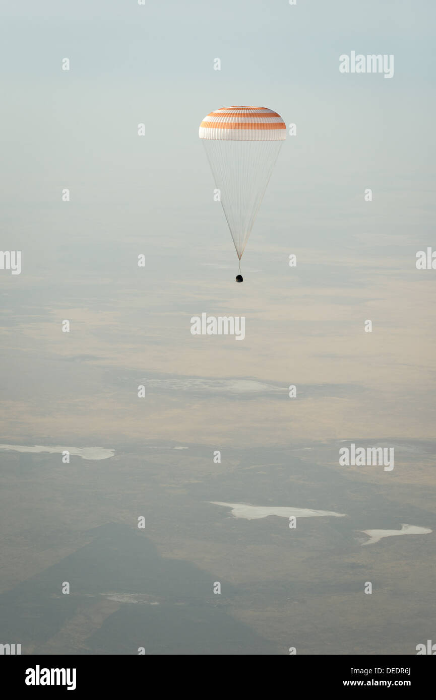 Expedition 36 Soyuz TMA-08M Landing Stock Photo