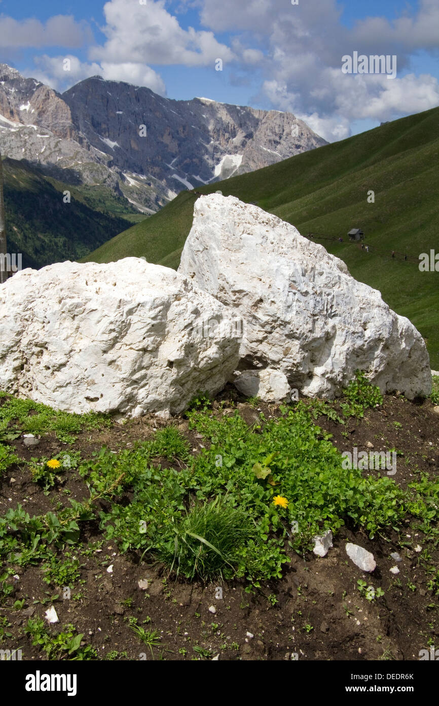Hiking in the Dolomites Alps Italy Stock Photo - Alamy