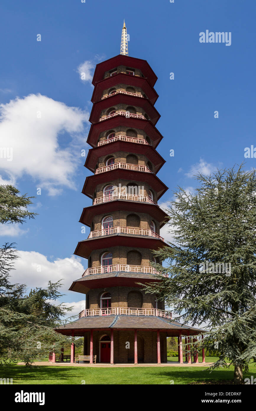 Pagoda, Royal Botanic Gardens, Kew, UNESCO World Heritage Site, London, England, United Kingdom, Europe Stock Photo