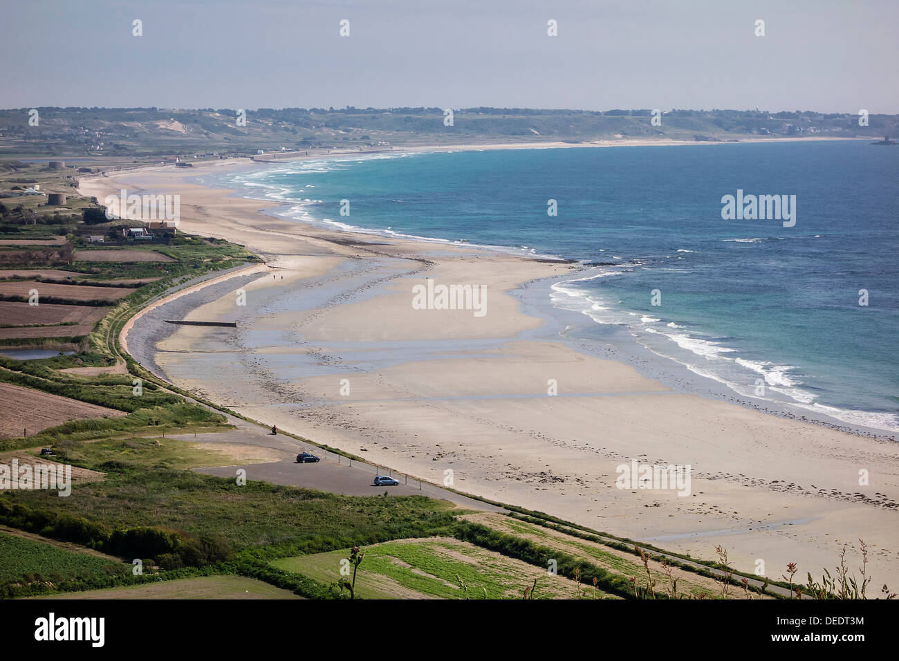 Beaches on St. Ouen's Bay, Jersey, Channel Islands, United Kingdom, Europe Stock Photo