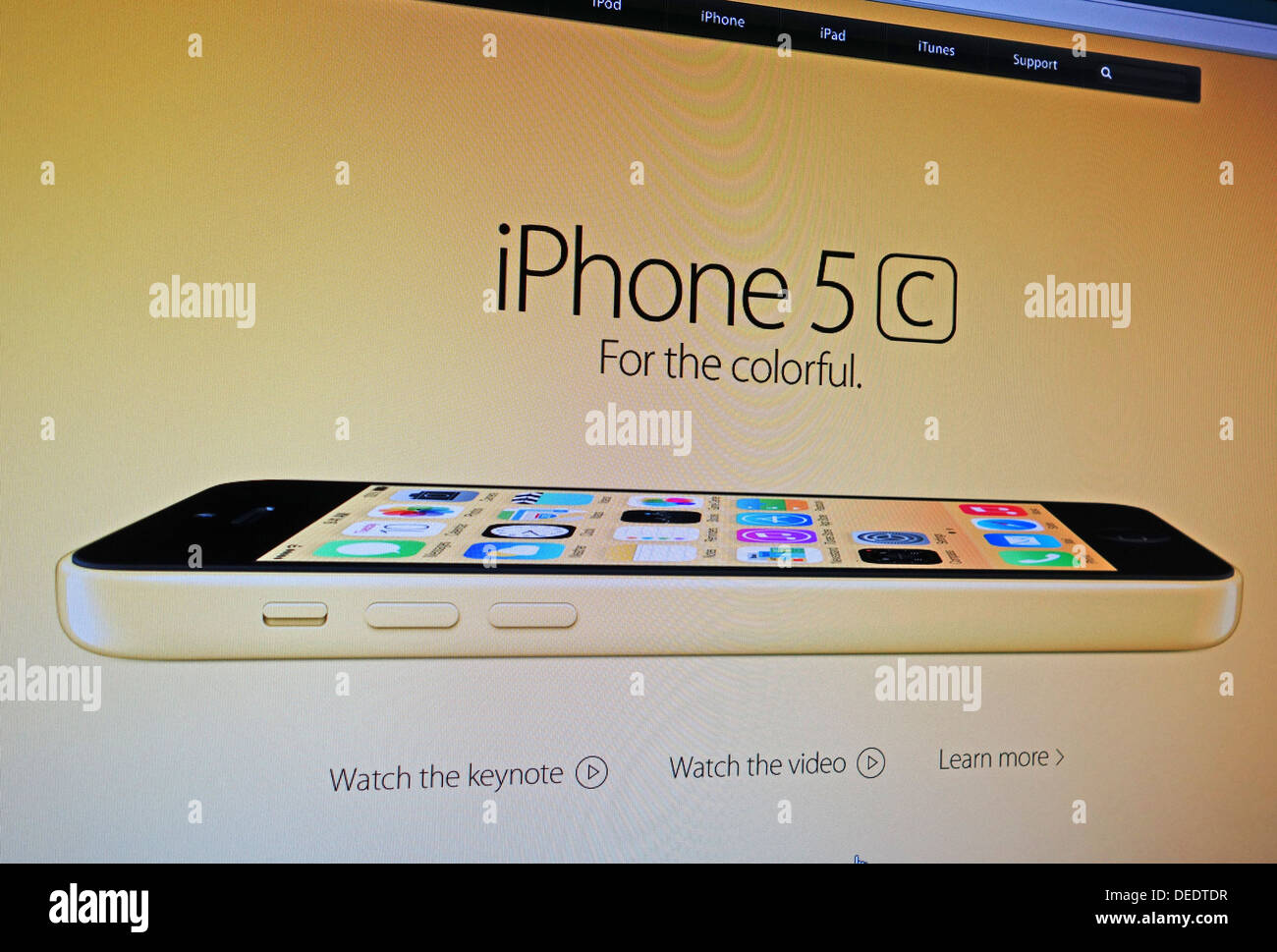 iPhone 5 c internet advert Stock Photo