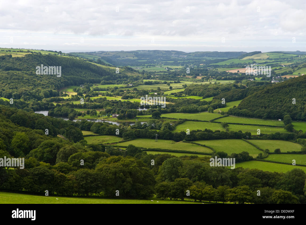 View from village of Pisgah over Capel Bangor in the Rheidol Valley