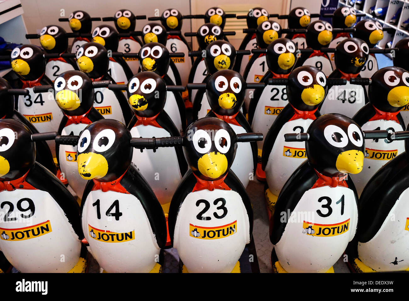 Penguin stability training aids for ice skating beginners at Dubai Ice