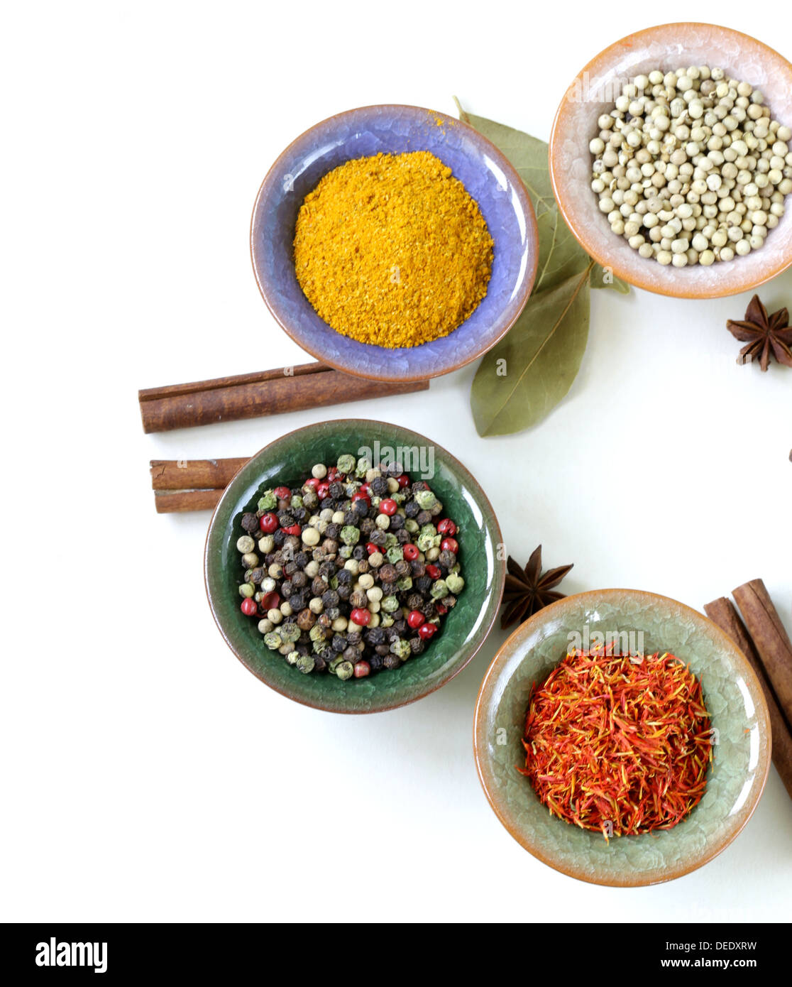 Different spices in bowl Cut Out Stock Images Pictures Alamy