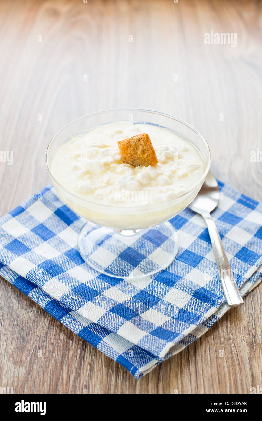 Cottage cheese with honey Stock Photo Alamy