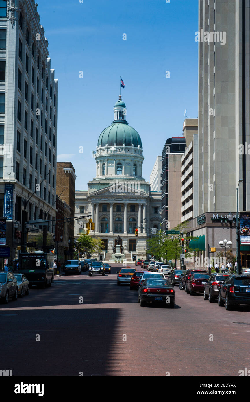 Indiana Statehouse, the State Capitol Building, Indianapolis, Indiana, United States of America, North America Stock Photo
