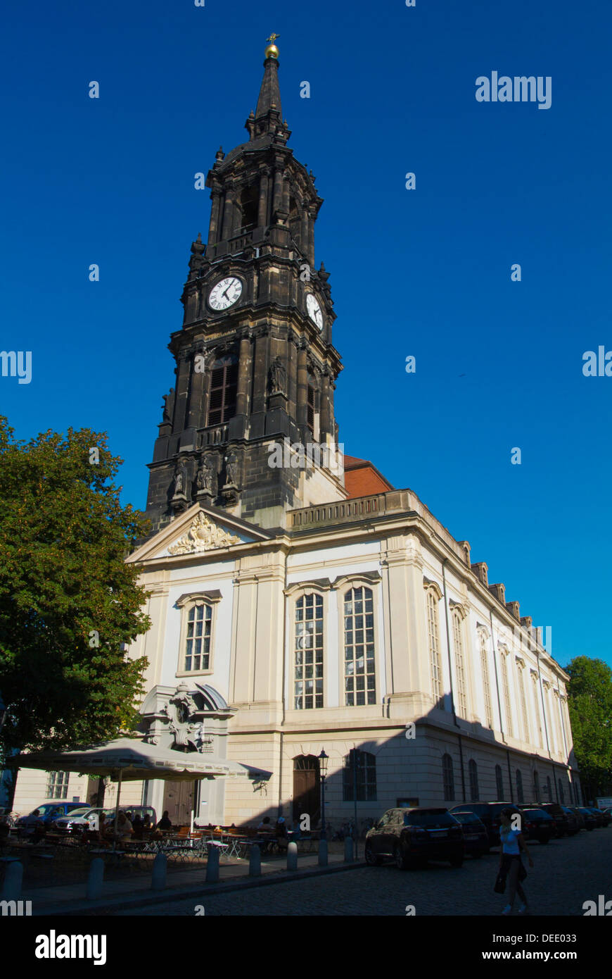 Dreikönigskirche the Church of Three Kings in Neustadt the new town Dresden eastern Germany central Europe Stock Photo