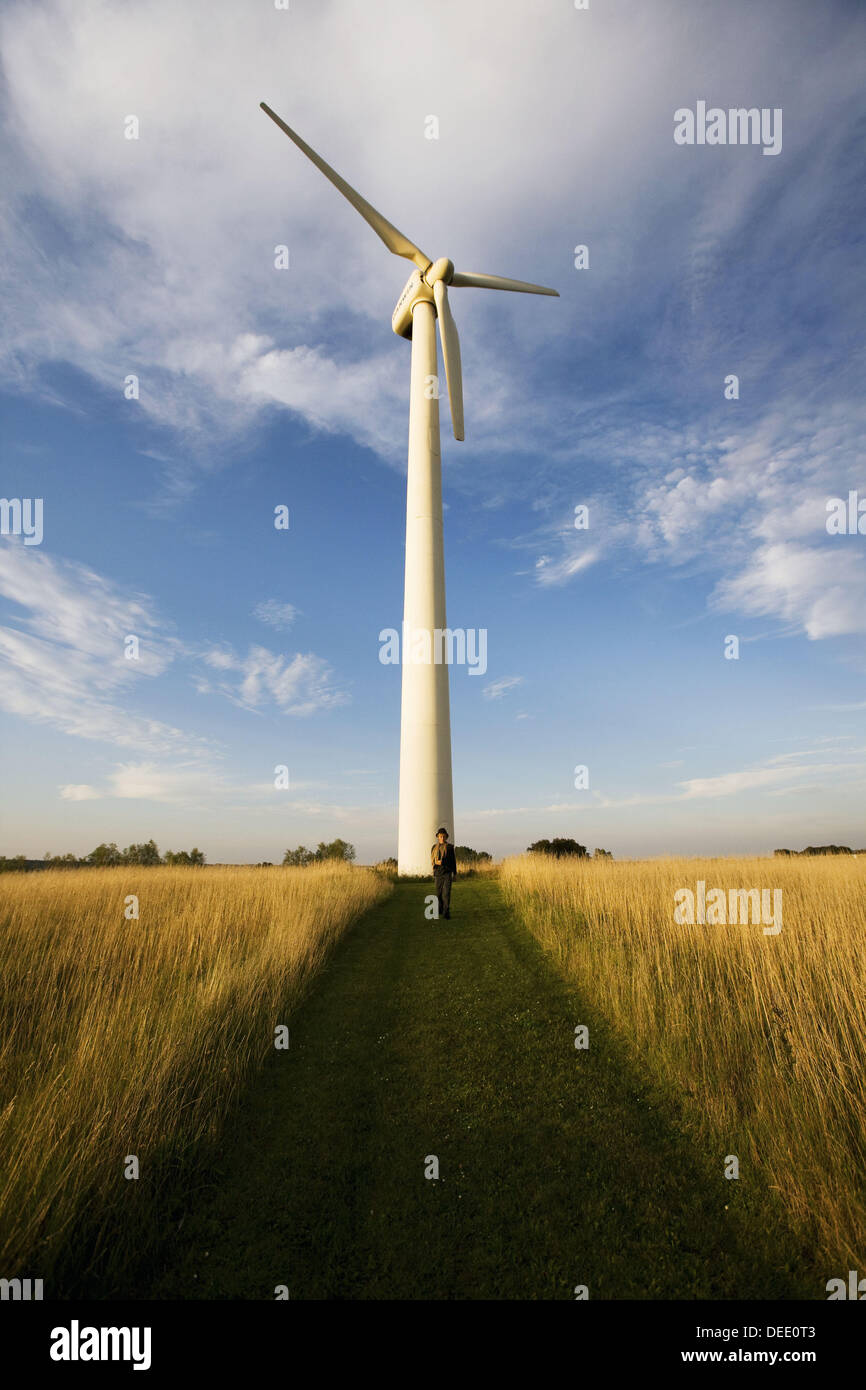 Wind turbine in Denmark Stock Photo Alamy