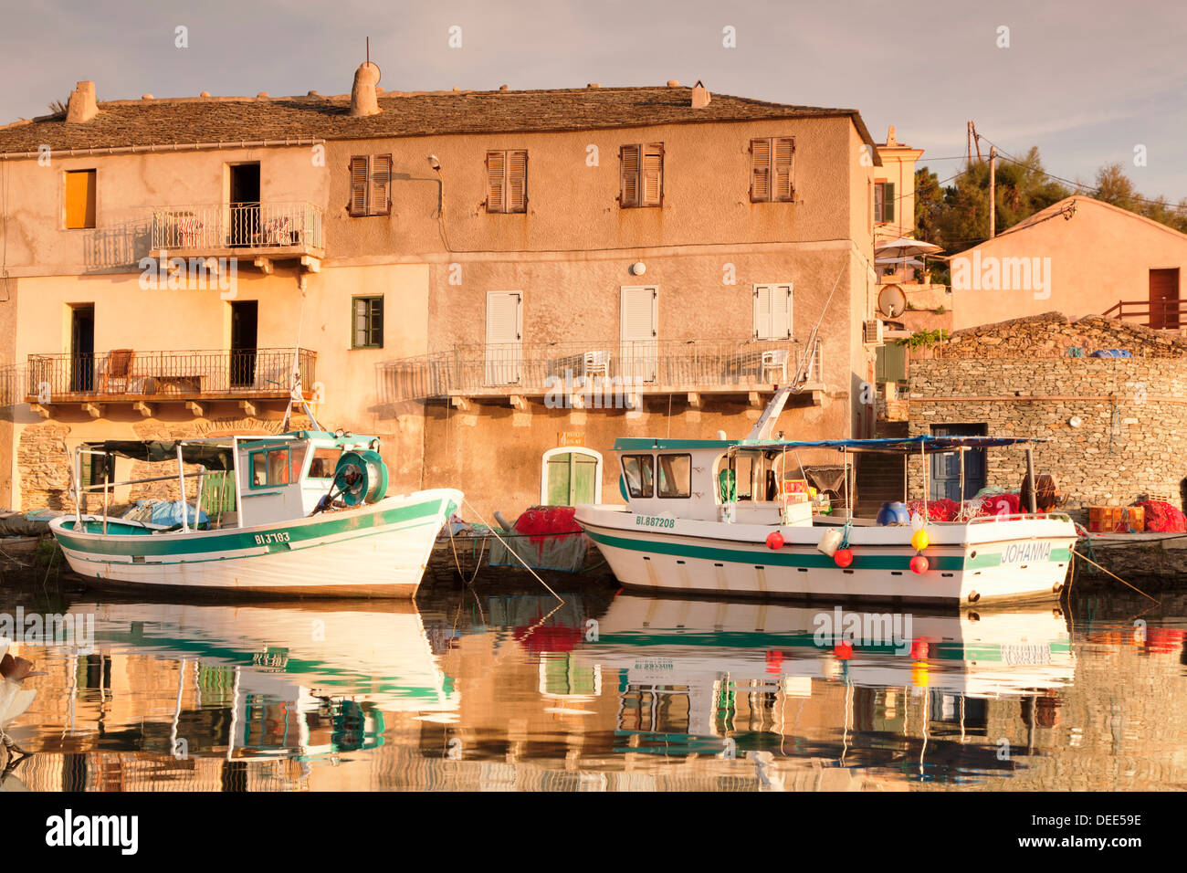 Fishing boat, Centuri Port, Corsica, France, Mediterranean, Europe Stock Photo