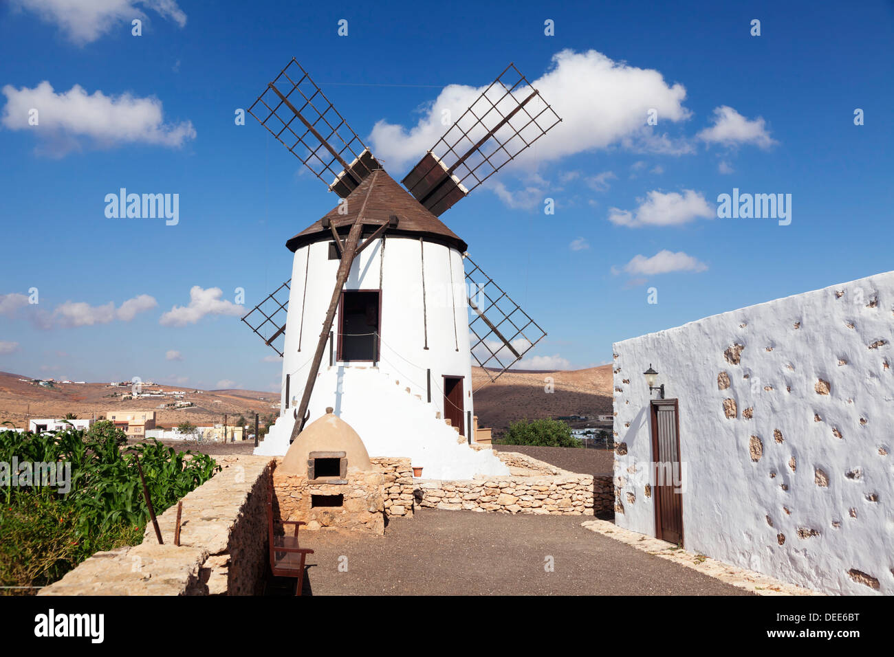 Windmill museum (Centro de Interpretacion de los Molinos), Tiscamanita, Fuerteventura, Canary Islands, Spain, Europe Stock Photo