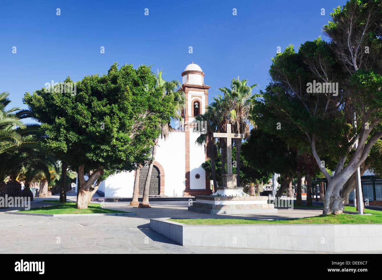 Iglesia Nuestra Senora de la Antigua church, Antigua, Fuerteventura, Canary Islands, Spain, Europe Stock Photo