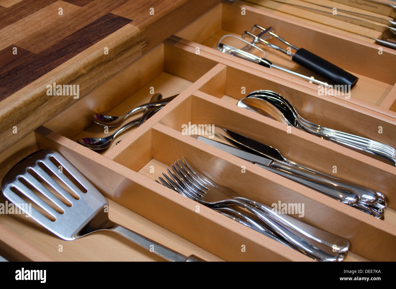 Cutlery Drawer Tidy Stock Photo 60549646 Alamy