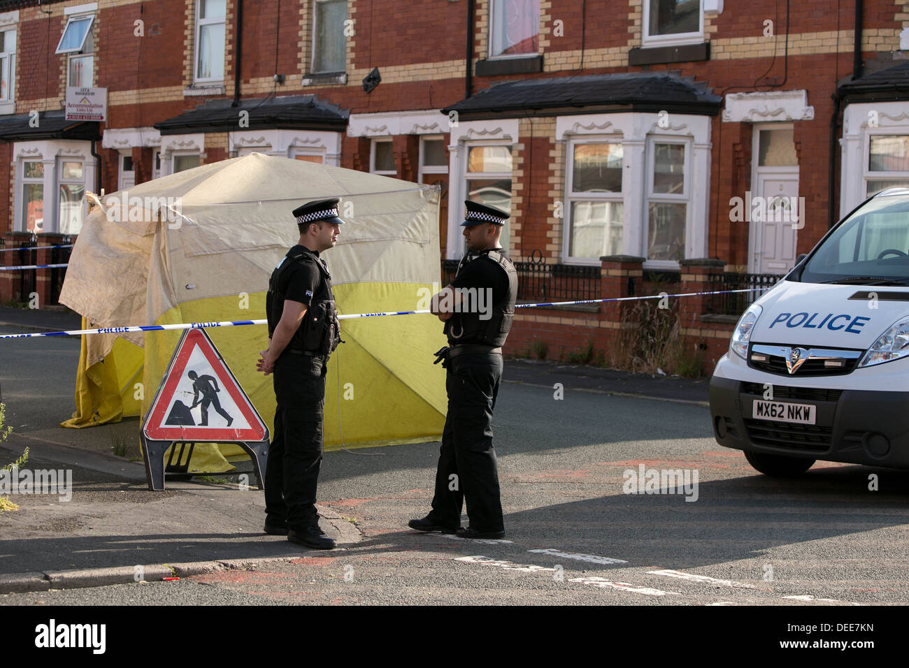 GMP Police on Beard Road Gorton where a man died after being shot with