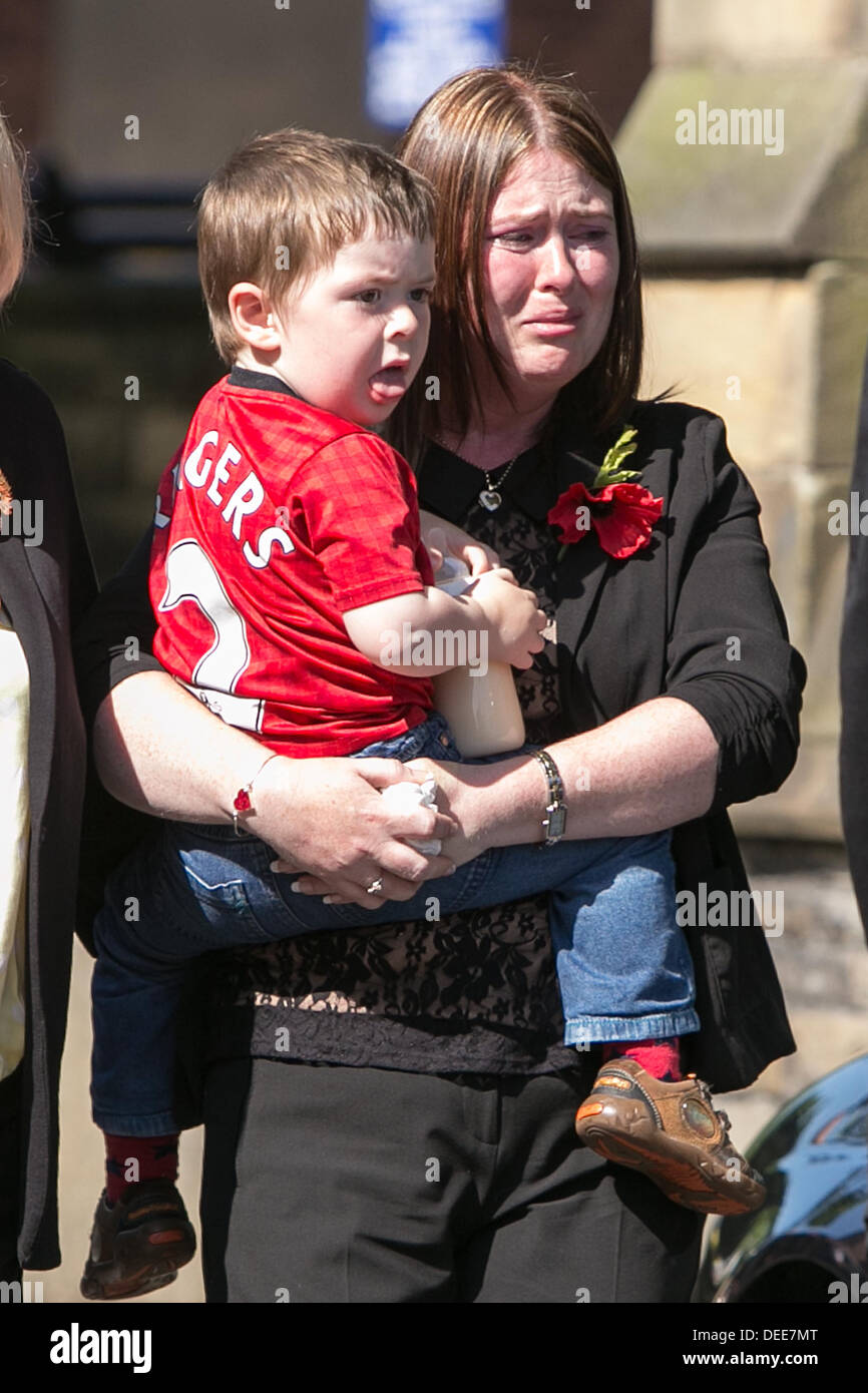 Rebecca Rigby, the wife of murdered soldier Lee Rigby at VIGIL Bury Parish Church, Stock Photo