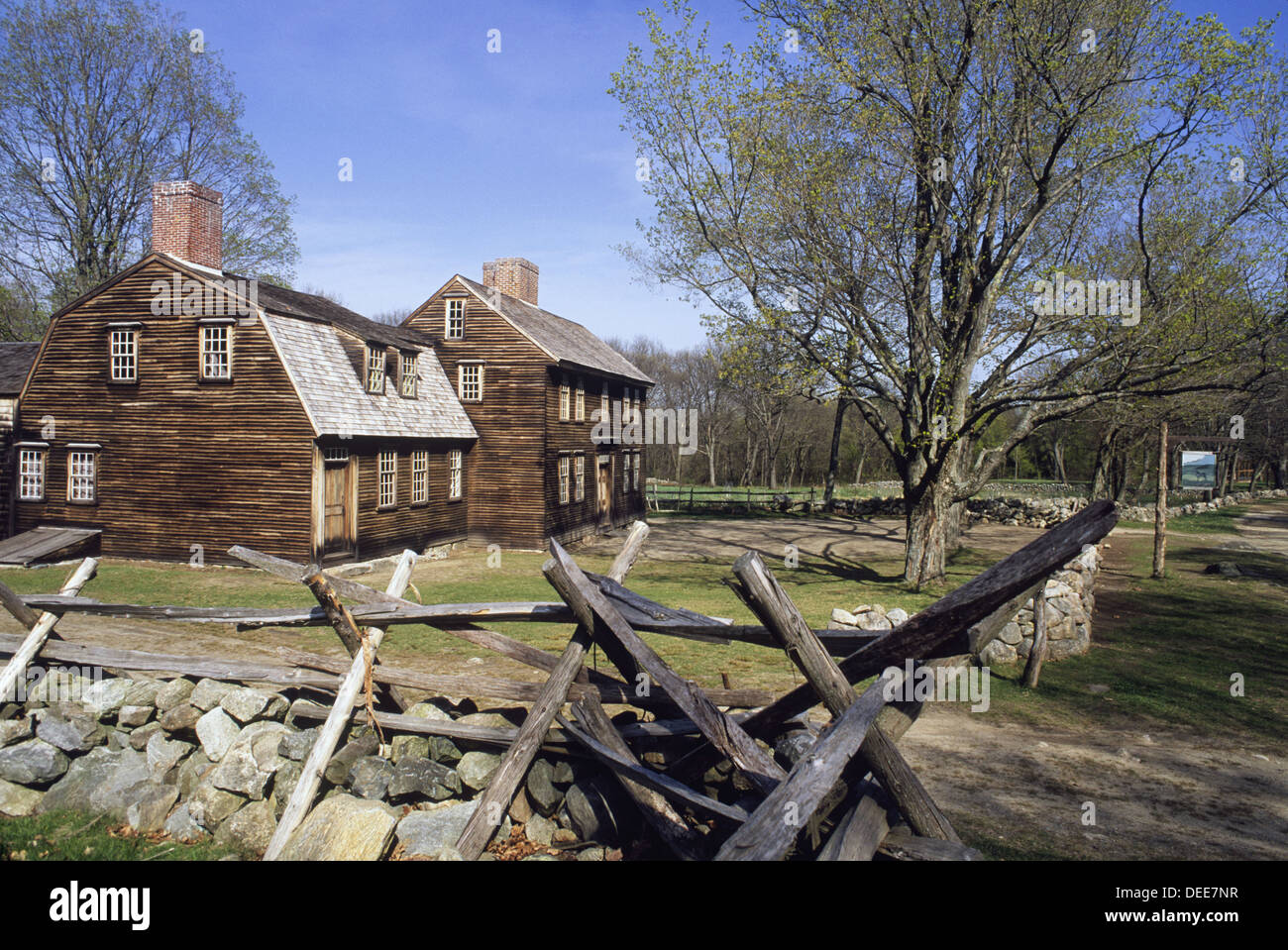 Hartwell Tavern, Minuteman Historic Park, Bedford, Massachusetts, springtime. USA Stock Photo