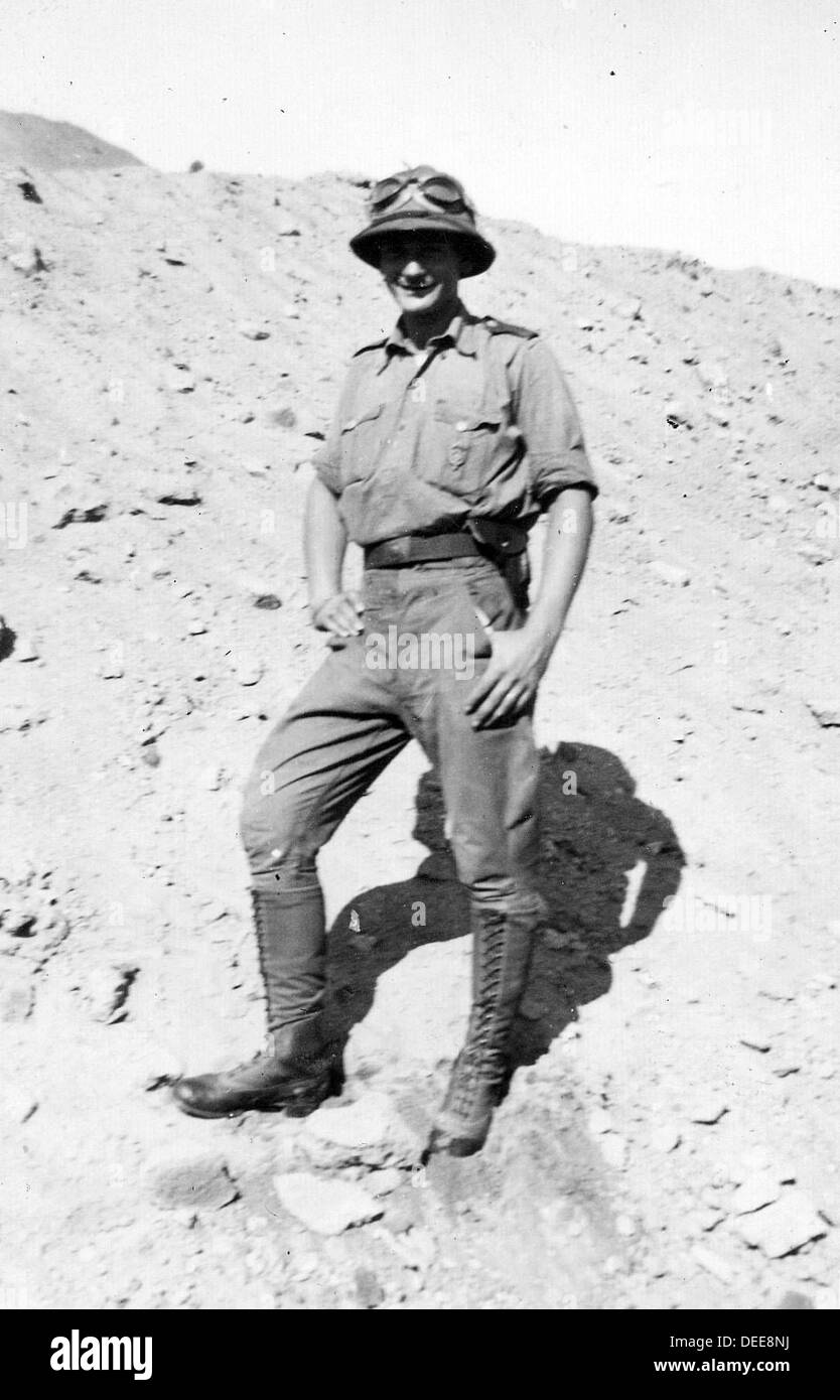 A German Afrika Korps soldier of WW11. Desert tropical uniform Stock Photo