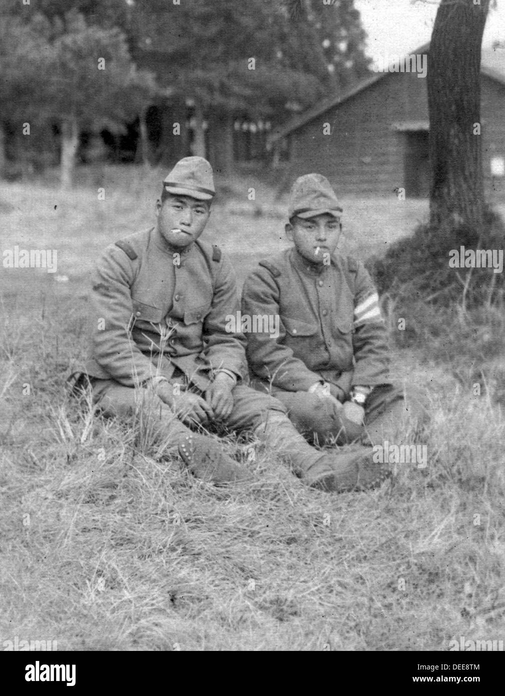 Japanese soldiers in uniform 1930s-1940s Stock Photo