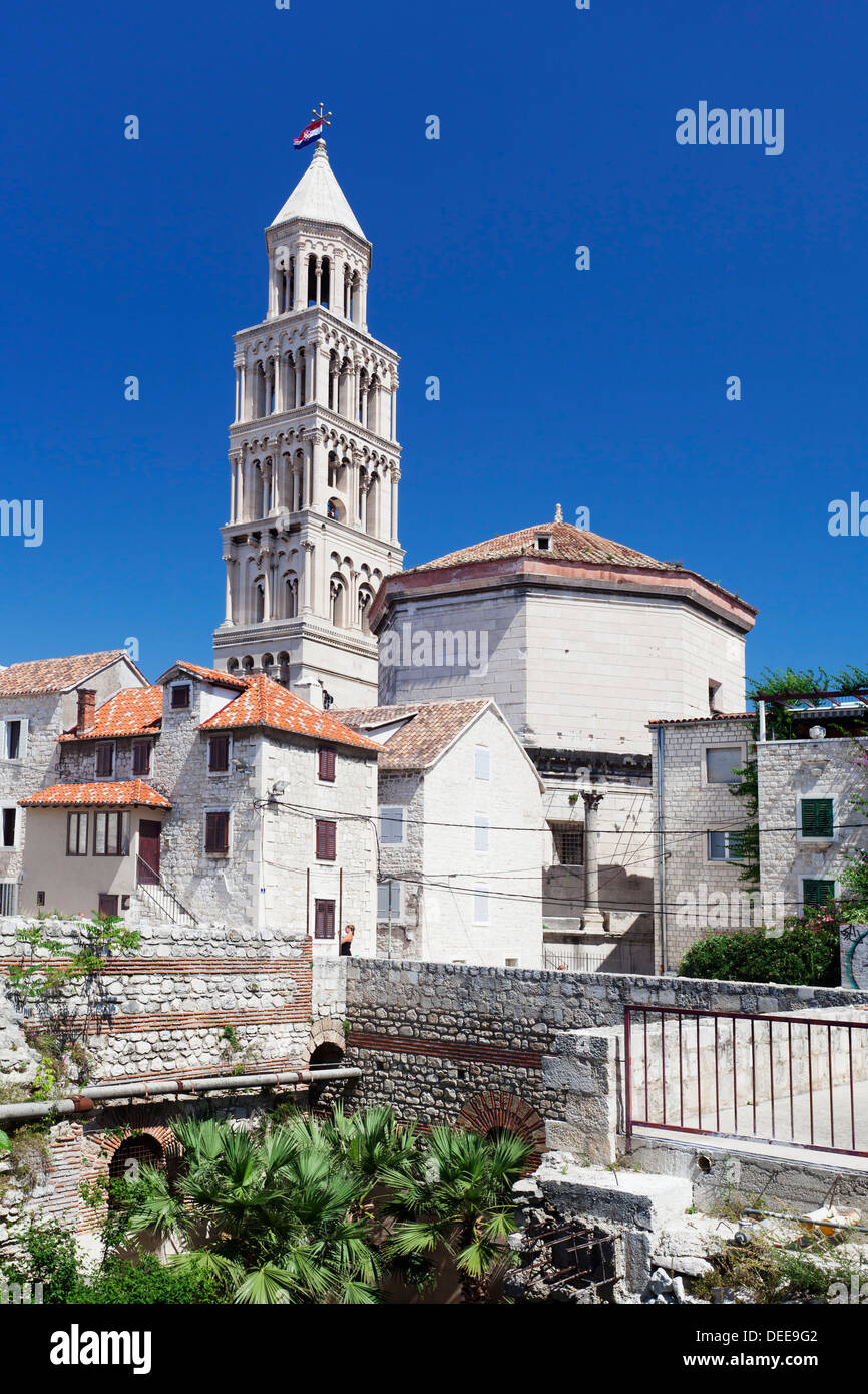 St. Dominus (Sveti Duje) Cathedral, Diocletian's Palace, UNESCO World Heritage Site, Split, Dalmatia, Croatia, Europe Stock Photo