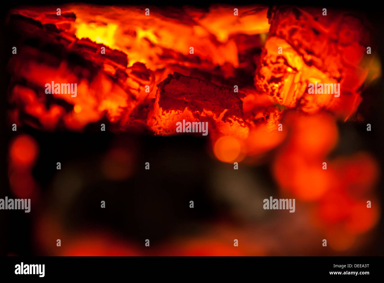 Fire embers burning Stock Photo Alamy
