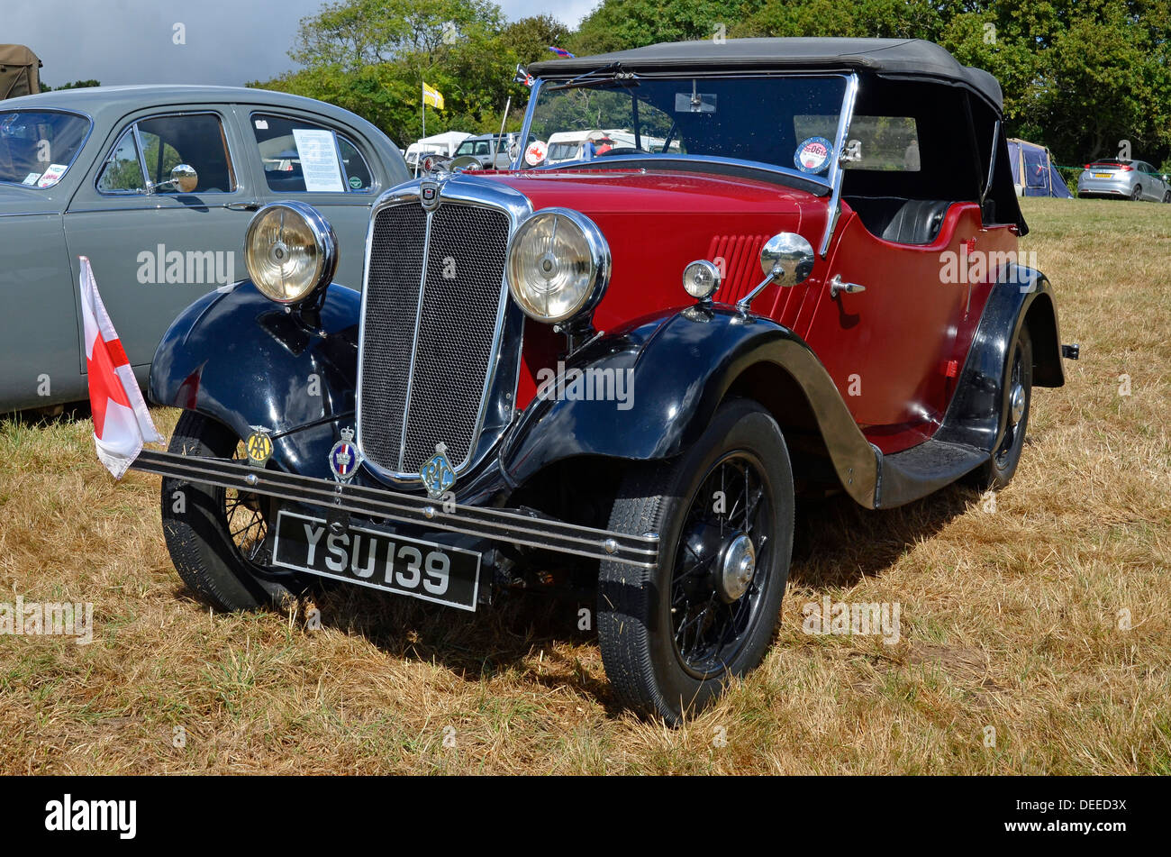 Morris 8 Series 1  -  a British saloon car from about 1935 built at Cowley, Oxford. Stock Photo