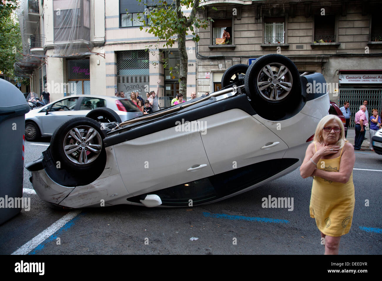 Car accident, Barcelona, Spain Stock Photo - Alamy