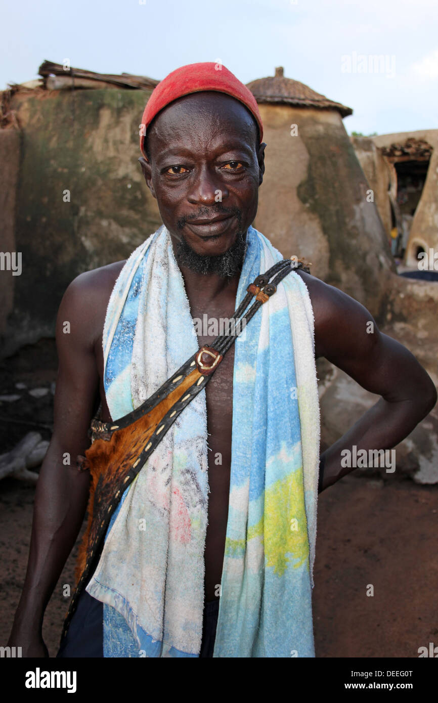 Talensi Tribesman, Tengzug Village, Ghana Stock Photo